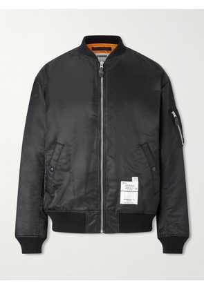 Neighborhood - MA-1 Appliquéd Padded Twill Bomber Jacket - Men - Black - S