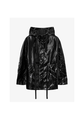 Womens Allsaints Kelsie Shine Hooded Woven Jacket