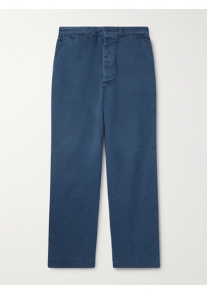 Remi Relief - Straight-Leg Cotton-Twill Trousers - Men - Blue - S
