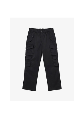 Mens Allsaints Decoy Patch-Pocket Straight-Leg Stretch-Cotton Cargo Trousers