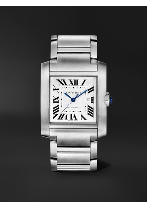 Cartier - Tank Française Automatic 36.7mm Stainless Steel Watch, Ref. No. CRWSTA0067 - Men - White