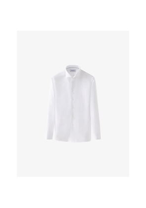 Mens Eton Extreme Cutaway-Collar Single-Cuff Contemporary-Fit Cotton-Twill Shirt