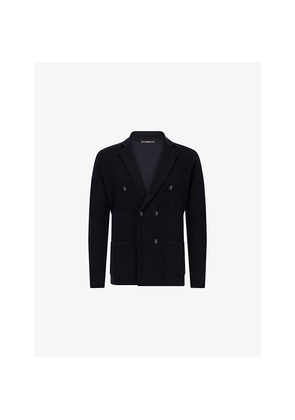 Mens Boggi Milano Collared Double-Breasted Wool Jacket