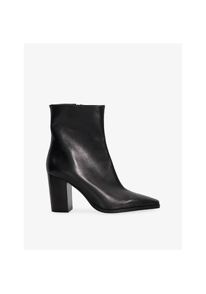 Womens Dune Patiently Leather Heeled Ankle Boots