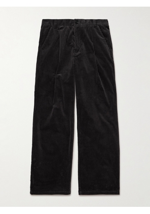 Oliver Spencer - Orsman Wide-Leg Cotton-Blend Corduroy Trousers - Men - Gray - S