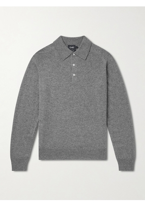 Drake's - Wool and Alpaca-Blend Polo Shirt - Men - Gray - S