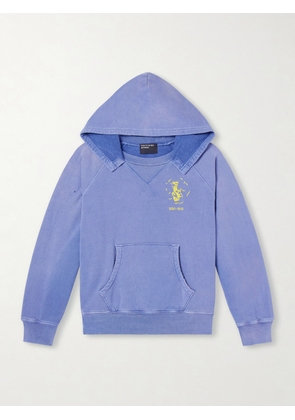 Enfants Riches Déprimés - Logo-Print Cotton-Jersey Hoodie - Men - Blue - M