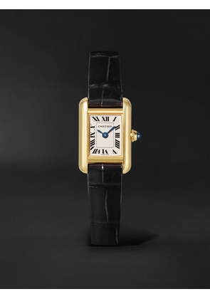 Cartier - Tank Louis Mini 16.5mm 18-Karat Gold Alligator Watch, Ref No. CRWGTA0352 - Men - Gold