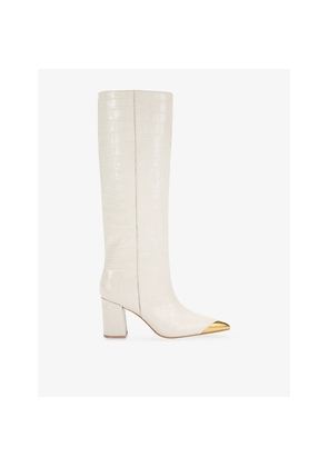 Womens Kurt Geiger London Regent Cap Leather Knee-High Boots