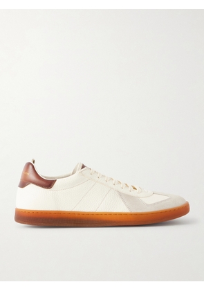 Officine Creative - Militia 001 Suede-Trimmed Full-Grain Deerskin Sneakers - Men - White - EU 40