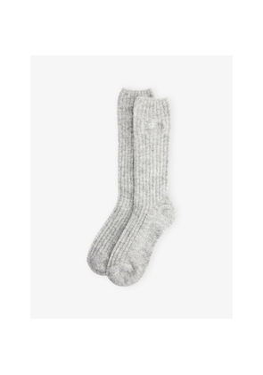Womens Adanola Embroidered-Logo Ribbed Knit Socks