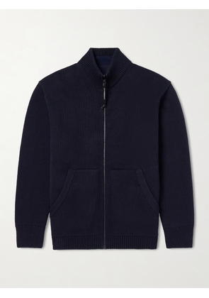 C.P. Company - Knitted Zip-Up Cardigan with Detachable Cotton Gilet - Men - Blue - S