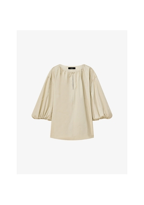 Womens Joseph Godin Balloon-Sleeved Cotton Blouse