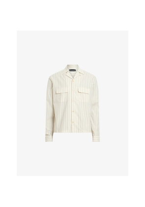 Mens Allsaints Stanley Striped Long-Sleeve Cotton Shirt