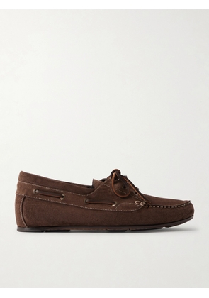 Manolo Blahnik - Marino Suede Boat Shoes - Men - Brown - UK 6