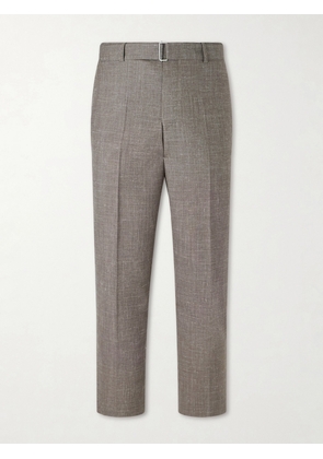 Officine Générale - Straight-Leg Virgin Wool, Silk and Linen-Blend Trousers - Men - Brown - IT 44