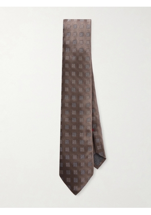 Brunello Cucinelli - 8cm Silk-Jacquard Tie - Men - Brown