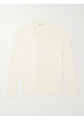 Onia - Crocheted-Knit Cotton Polo Shirt - Men - Neutrals - S