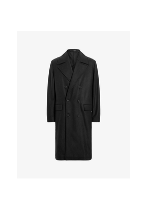 Mens Allsaints Curran Double-Breasted Wool-Blend Coat