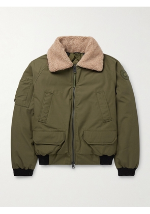 Canada Goose - Chilliwack Recycled Wool-Blend Fleece and Shell Down Bomber Jacket - Men - Green - S