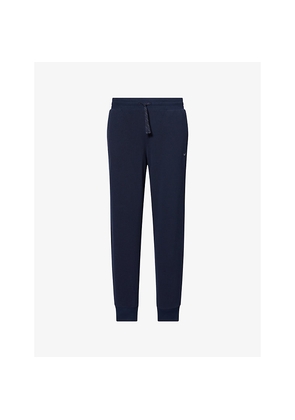 Mens Emporio Armani Piqué Straight-Leg Stretch-Cotton Blend Jogging Bottoms