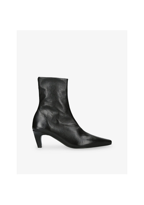 Womens Jude Cave Leather Heeled Ankle Boots