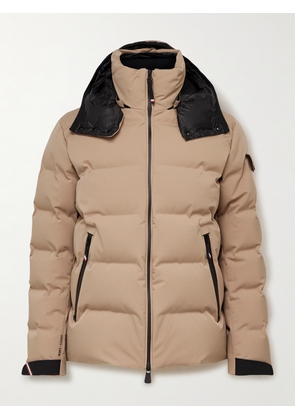 Moncler Grenoble - Montgetech Logo-Appliquéd Quilted Stretch-Nylon Hooded Down Ski Jacket - Men - Neutrals - 1