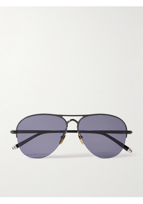 Jacques Marie Mage - Amelia Aviator-Style Metal Sunglasses - Men - Black