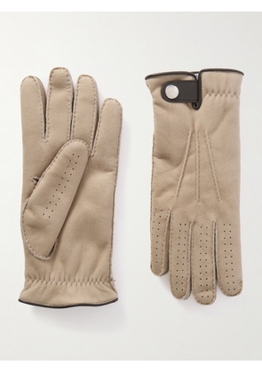 Brunello Cucinelli - Leather Gloves - Men - Brown - M