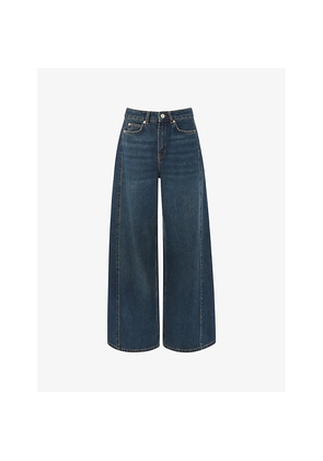Womens Whistles Wide-Leg High-Rise Denim Jeans