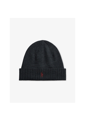 Mens Polo Ralph Lauren Logo-Embroidered Wool Hat