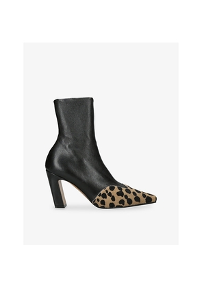 Womens Khaite Nevada 85 Leather Ankle Boots