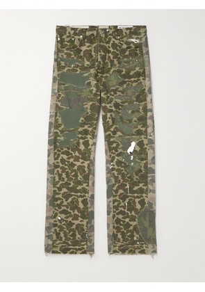 Gallery Dept. - Venura Straight-Leg Patchwork Camouflage-Print Cotton-Canvas Trousers - Men - Green - UK/US 30