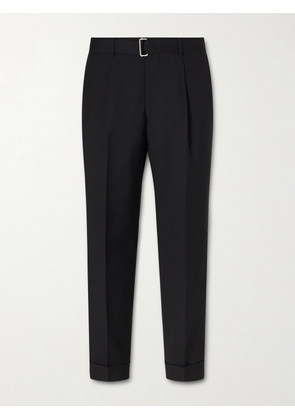 Officine Générale - Hugo Straight-Leg Belted Virgin Wool Suit Trousers - Men - Black - IT 44