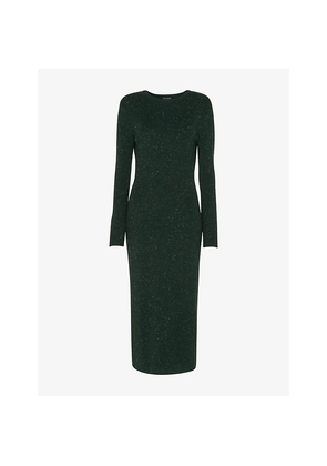 Womens Whistles Annie Bodycon Sparkle-Knit Midi Dress