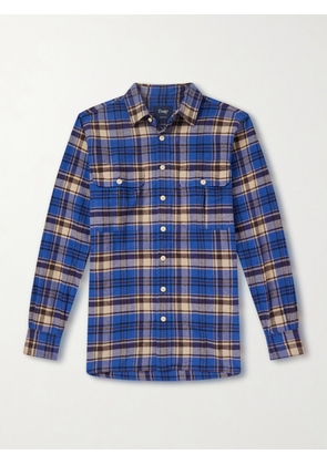Drake's - Checked Brushed Cotton-Flannel Shirt - Men - Multi - XS