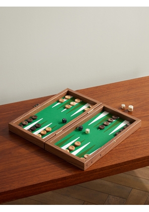 The Conran Shop - Milos Wood and Leather Travel Backgammon Set - Men - Green