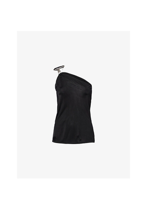 Womens Rick Owens Lillies Hydra Asymmetric Jersey Top