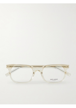 SAINT LAURENT - Round-Frame Acetate Optical Glasses - Men - Yellow