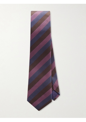 Charvet - 8.5cm Striped Silk Tie - Men - Brown