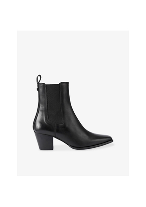 Womens Carvela Riva Leather Heeled Ankle Boots