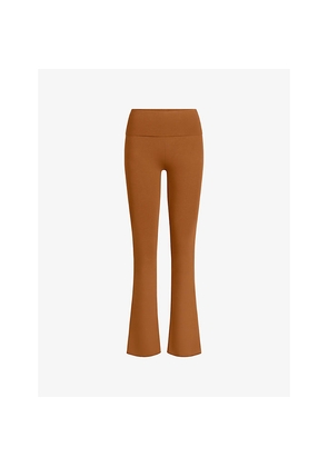 Womens Skims Foldover Flared Stretch-Cotton Trousers