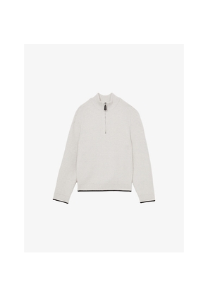Mens Reiss Stockdale Half-Zip Wool-Blend Jumper