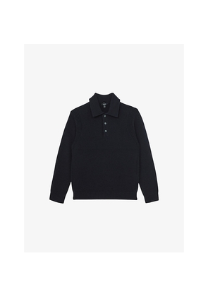 Mens Reiss Deansgate Polo-Collar Wool and Cashmere-Blend Jumper