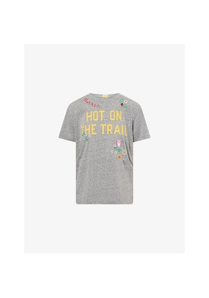 Womens Mother The Rowdy Embroidered Woven T-Shirt