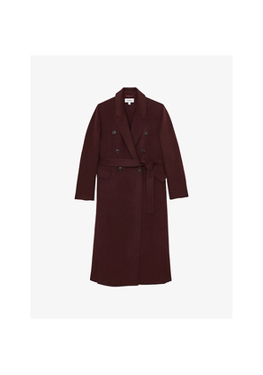 Womens Reiss Brogan Double-Breasted Wool-Blend Coat