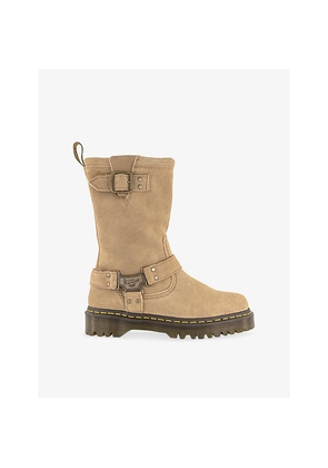 Womens Dr. Martens Anistone Suede Biker Boots