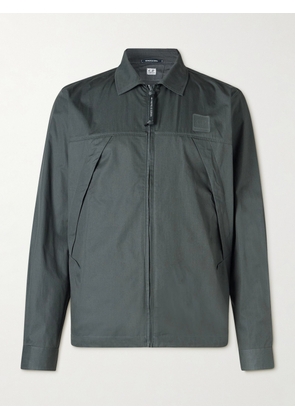 C.P. Company - Metropolis Series Logo-Appliquéd Cotton-Gabardine Overshirt - Men - Gray - S