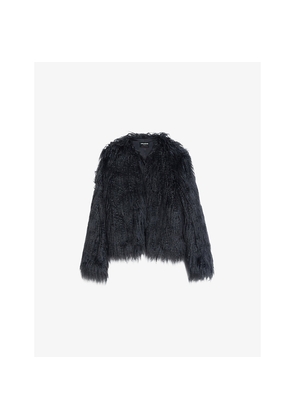 Womens Zadig&Voltaire Freddie Single-Breasted Faux-Fur Coat