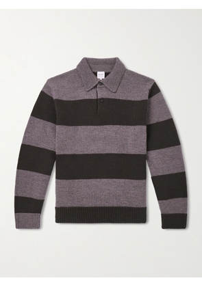 Paul Smith - Striped Wool Polo Sweater - Men - Purple - S
